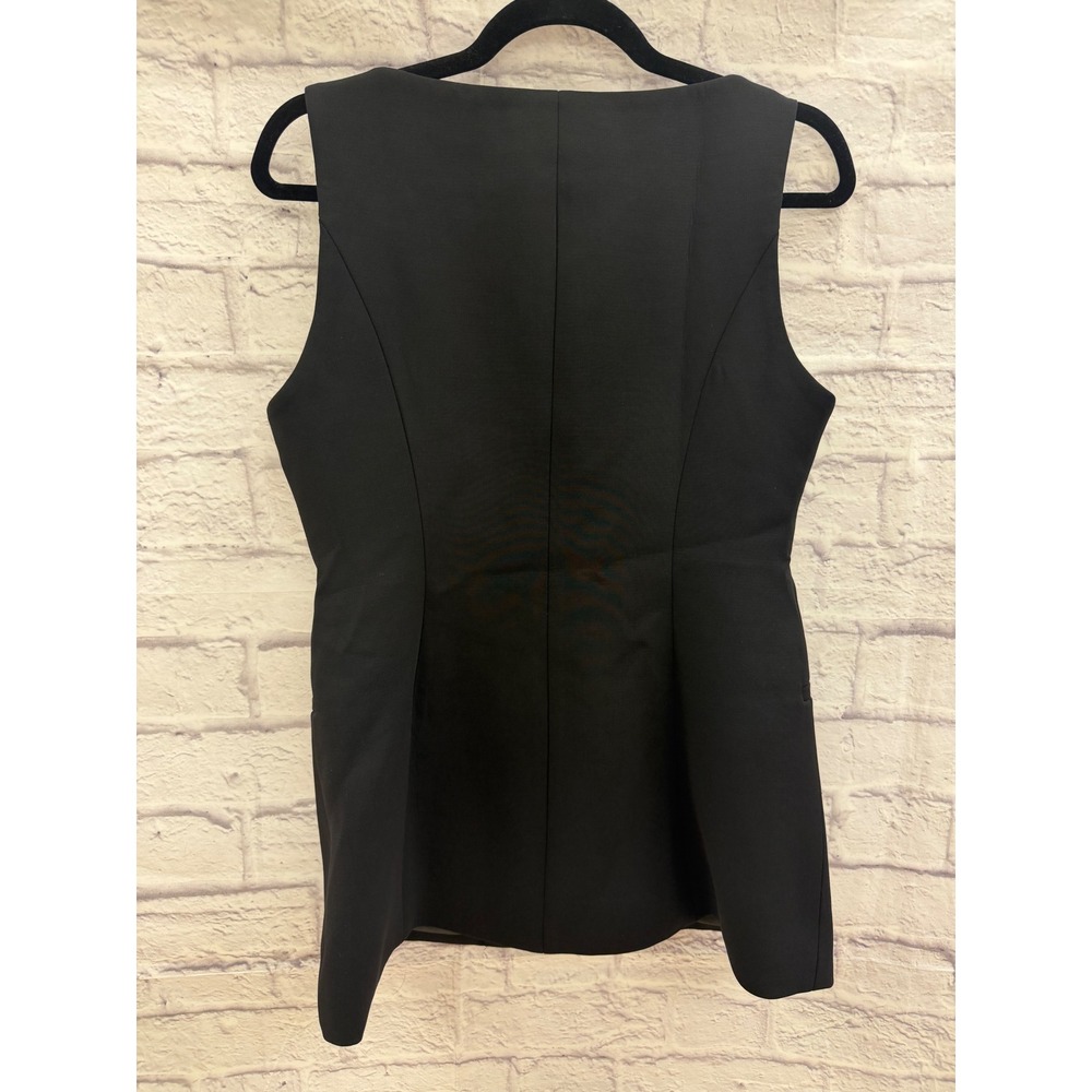 Eaves Vest Top Black Sleeveless Button Down Tailored Minimalist Chic NWT Size M - Picture 12 of 14
